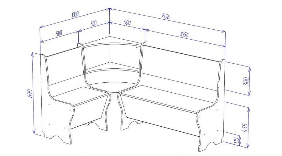 Как собрать угловой кухонный диван