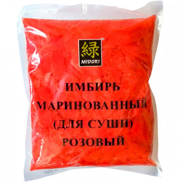 Купить имбирь маринованный для суши Midori розовый, 1400 гр, цены на Мегамаркет | Артикул: 600008248284