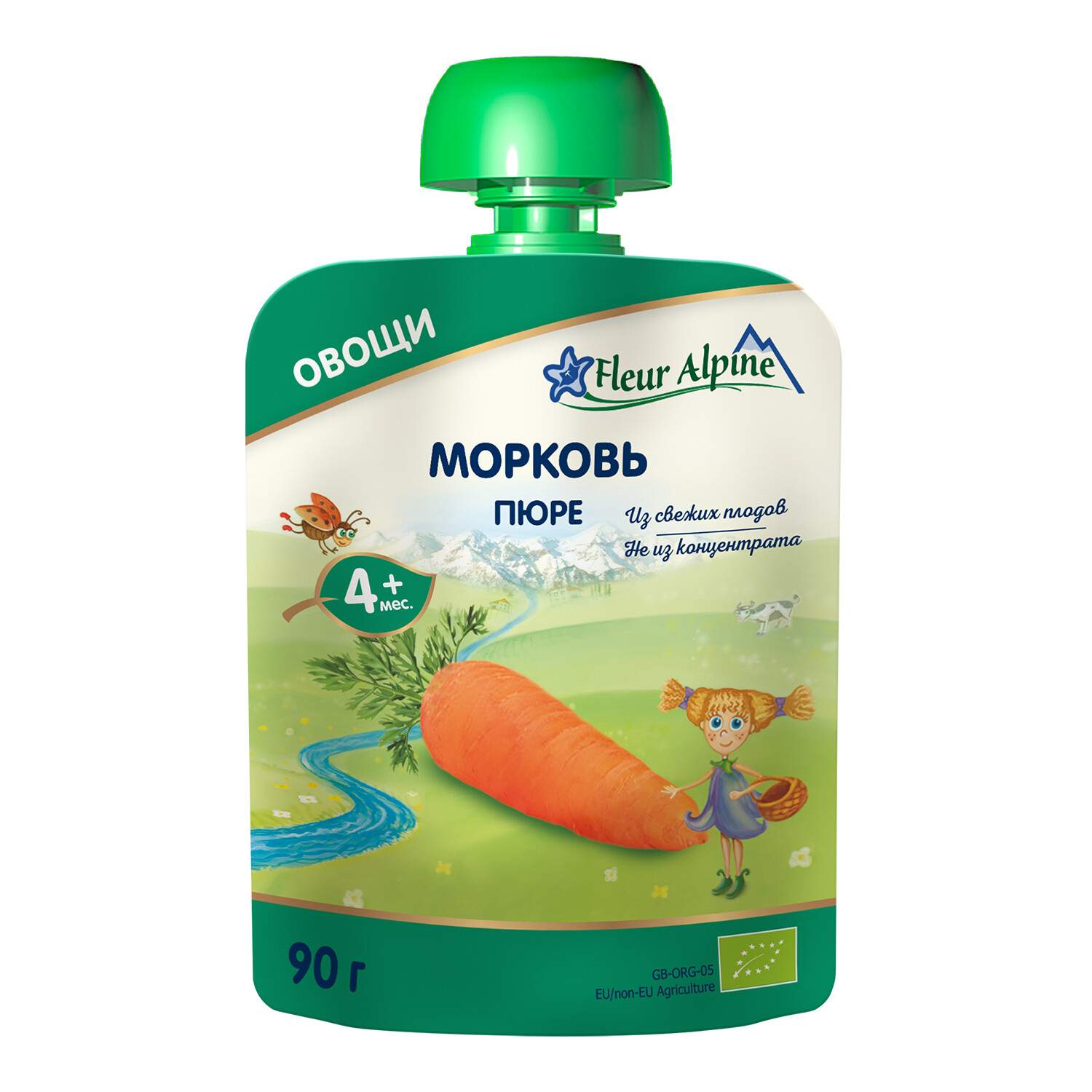 Купить пюре овощное Fleur Alpine Морковь с 4 мес. 90 г, 1 шт., цены в  Москве на Мегамаркет | Артикул: 100023392481