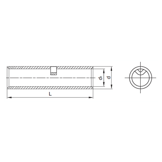 Кабельные гильзы КВТ медные луженые с контрольным отверстием ГМЛ(о) 1.5 ...