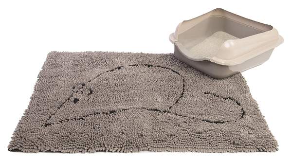 Коврик для кошачьего туалета Dog Gone Smart M микрофибра, серый, 79х51 см