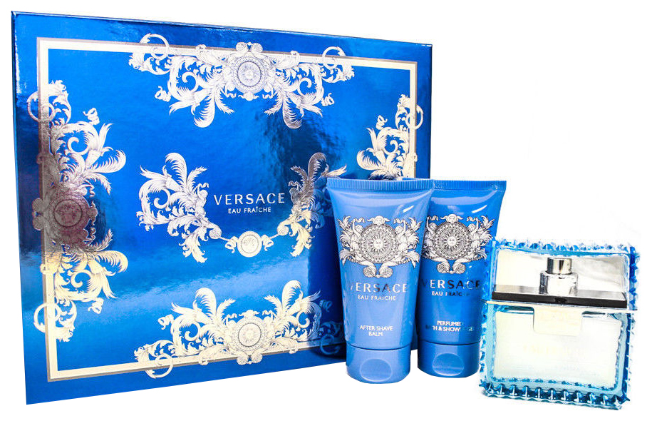 Подарочный набор versace. Versace подарочный набор мужской Versace Eau Fraiche. Набор подарочный Versace Eau Fraiche. Versace Eau Fraiche набор 3. Versace подарочный набор мужской Eau Fraiche.