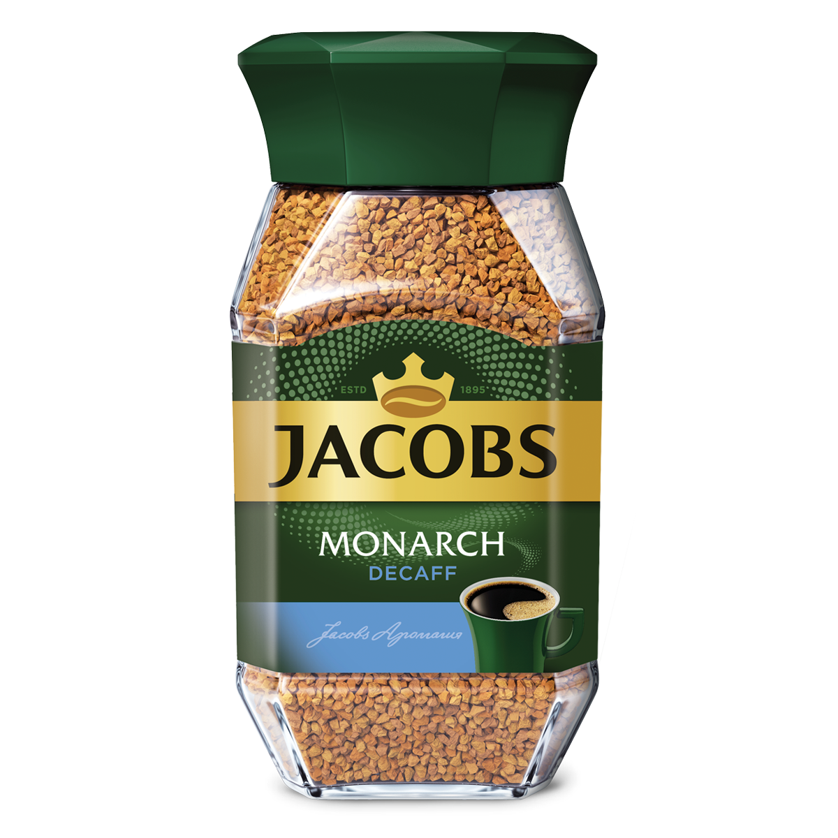 Кофе Jacobs monarch decaff натуральный растворимый сублимированный 95 г