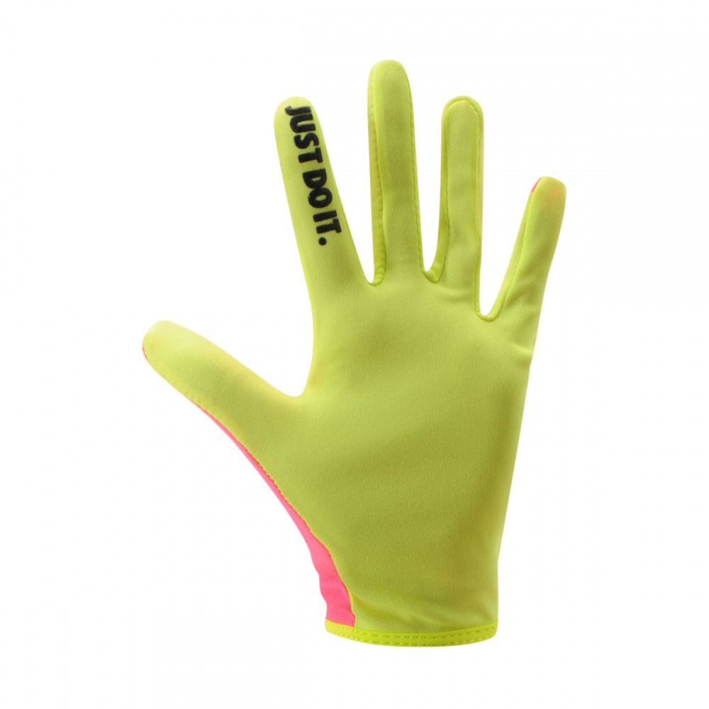 Перчатки женские Nike Women's Rally Run Gloves hyper pink/volt, р. L