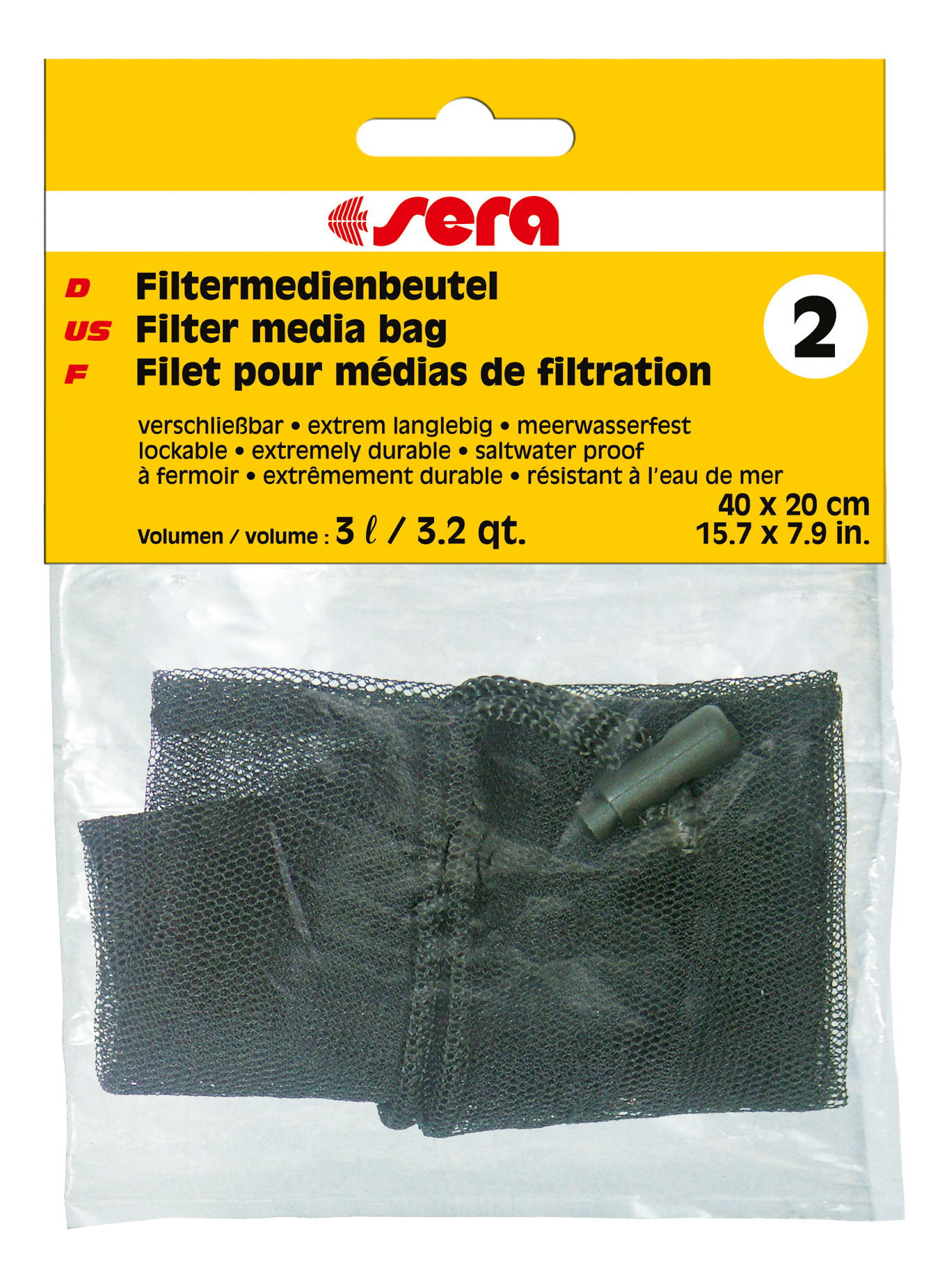 Мешок для фильтрующих материалов Sera №2 для фильтров, универсальный
