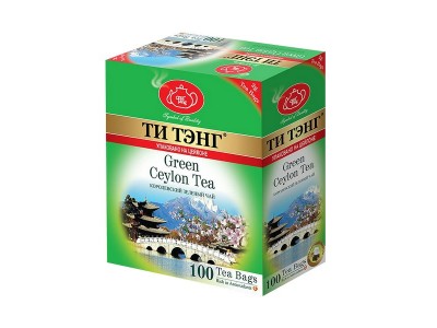 Чай зеленый в пакетиках для чашки Ти Тэнг Green Ceylon Tea 100*2 г