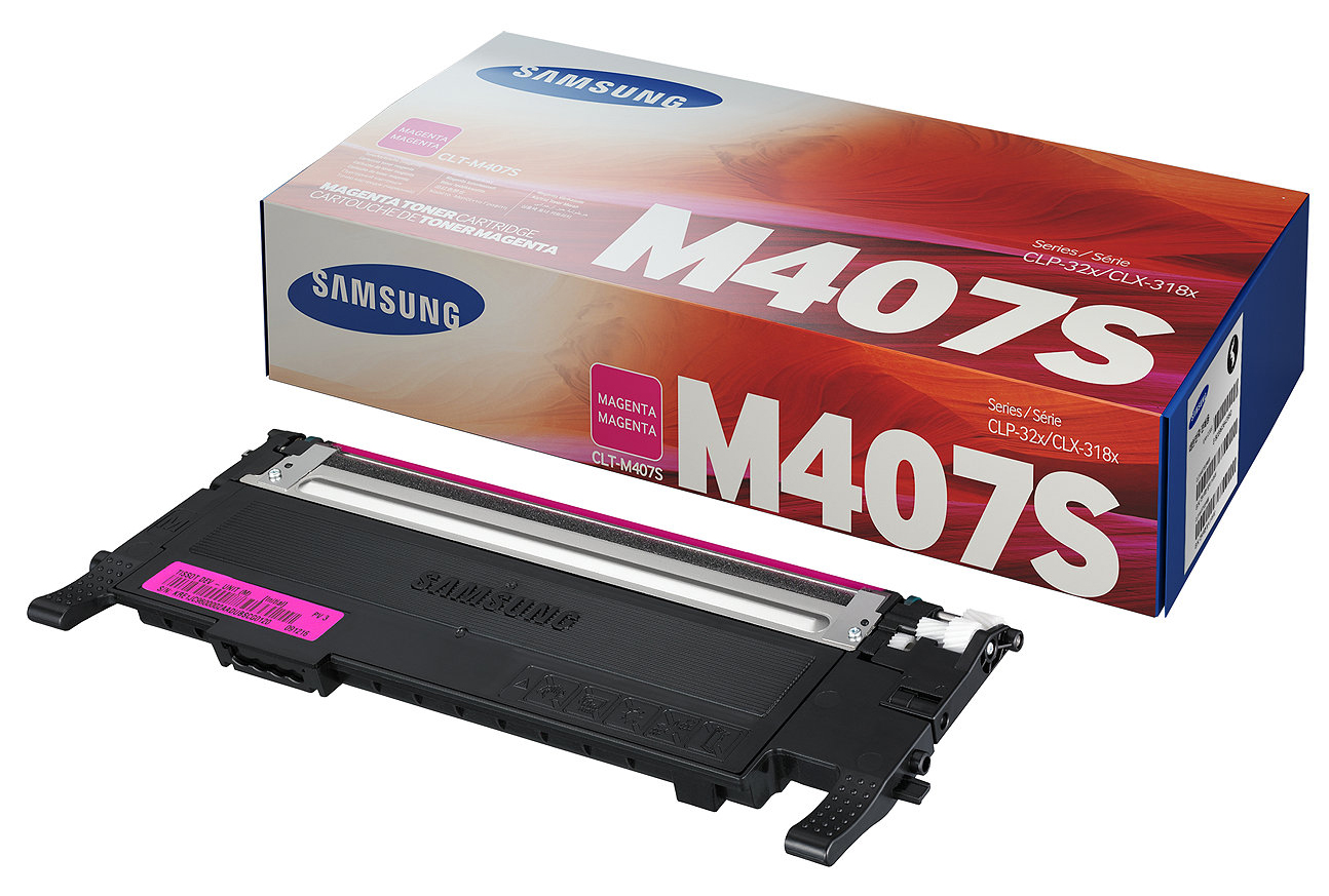 Картридж для лазерного принтера Samsung CLT-M407S, пурпурный, оригинал