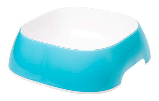 Одинарная миска для собак Ferplast, пластик, голубой, белый, 1.2 л