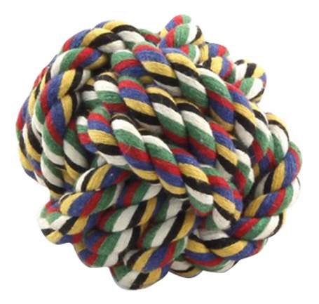 Апорт для собак Triol Веревка Мяч, разноцветный, 5 см
