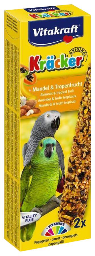 Лакомство для амазонских попугаев Vitakraft, миндаль, фрукты, 2шт, 180 г