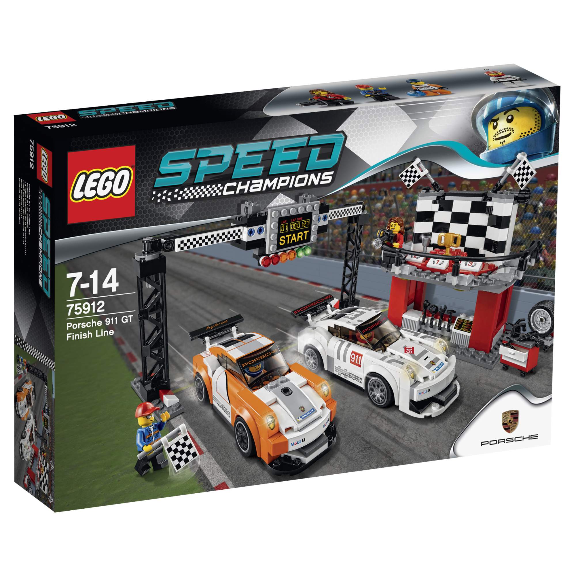 Купить конструктор LEGO Speed ChampionsФинишная линия гонки Porsche 911 GT  (75912), цены на Мегамаркет | Артикул: 100000075755