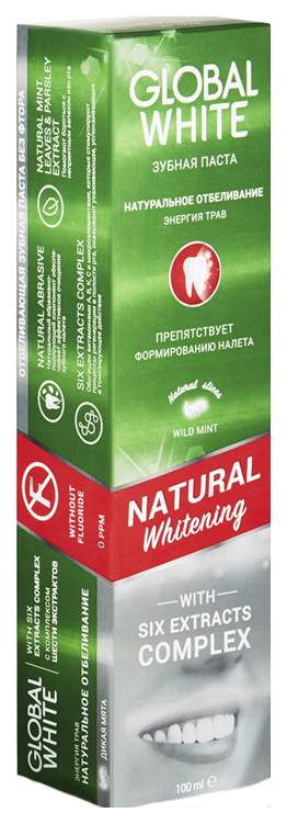 Зубная паста Global white Натуральное отбеливание