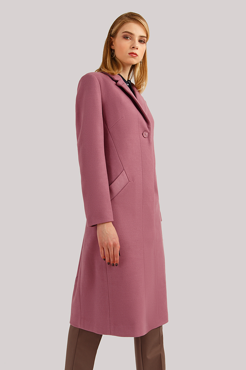 Пальто женское Finn Flare B19-11086 фиолетовое S