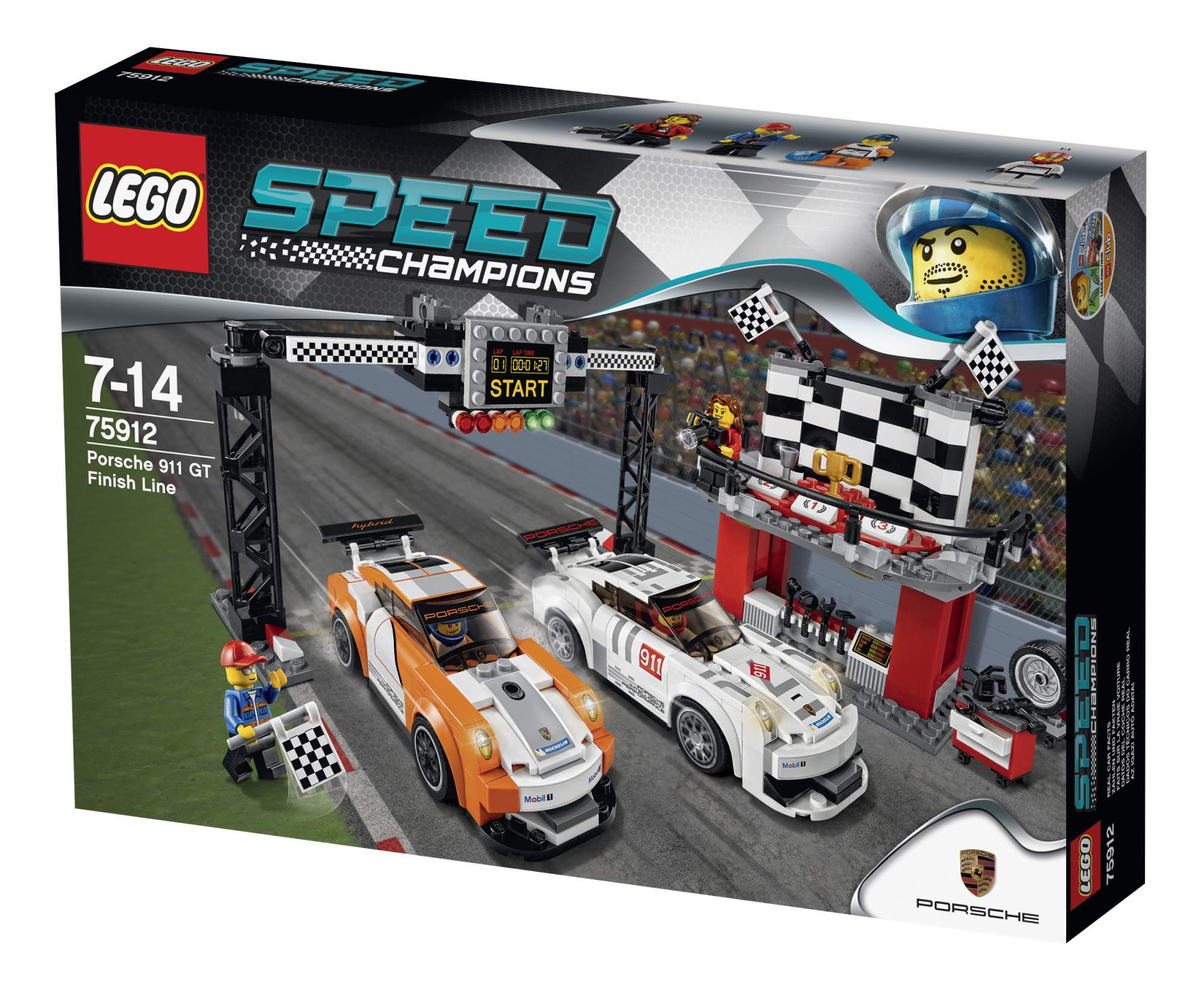 Купить конструктор LEGO Speed ChampionsФинишная линия гонки Porsche 911 GT  (75912), цены на Мегамаркет | Артикул: 100000075755