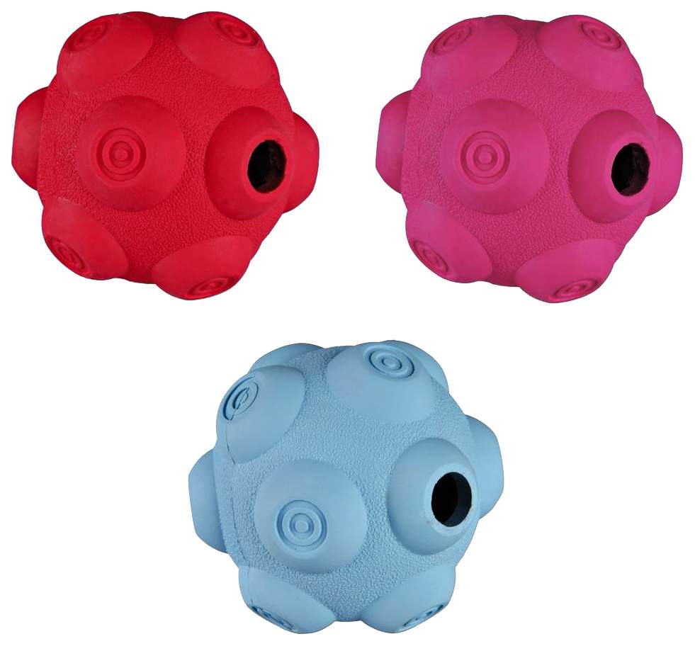 Игрушка для лакомств для собак TRIXIE Мяч с отверстием, в ассортименте, 9 см