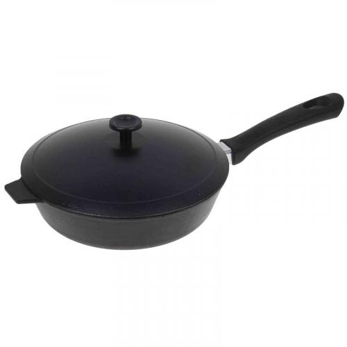 Сковорода универсальная Камская посуда 24 см черный б4041 - купить в www.cenam.net, цена на Мегамаркет