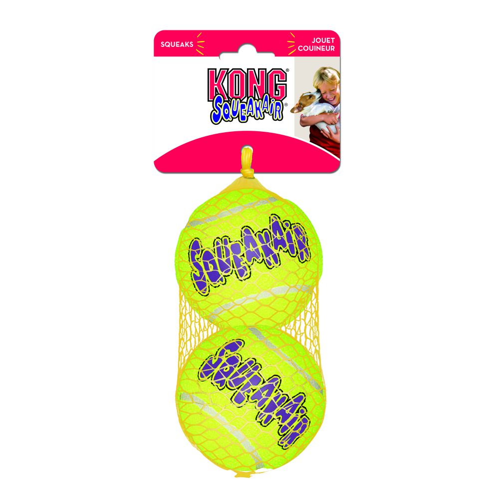 Апорт для собак KONG Теннисный мяч, зеленый, длина 8 см, 2 шт
