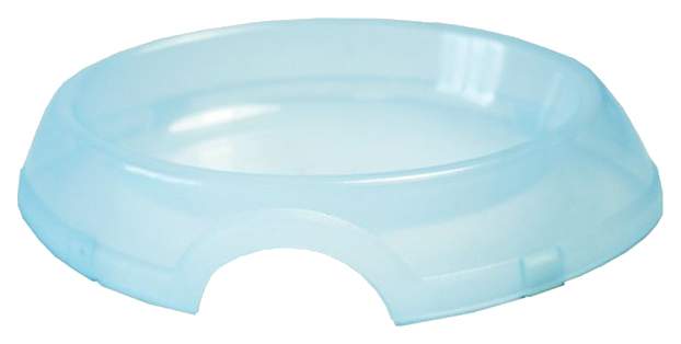 Одинарная миска для кошек ZooExpress, пластик, прозрачный, 0.2 л