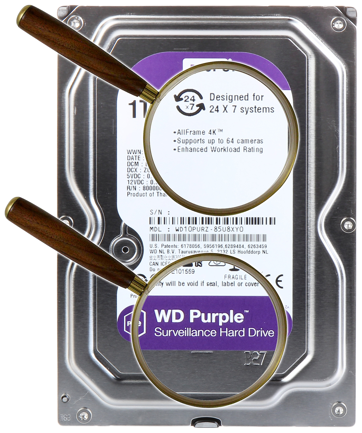 Жесткий диск WD Purple 1ТБ (WD10PURZ)