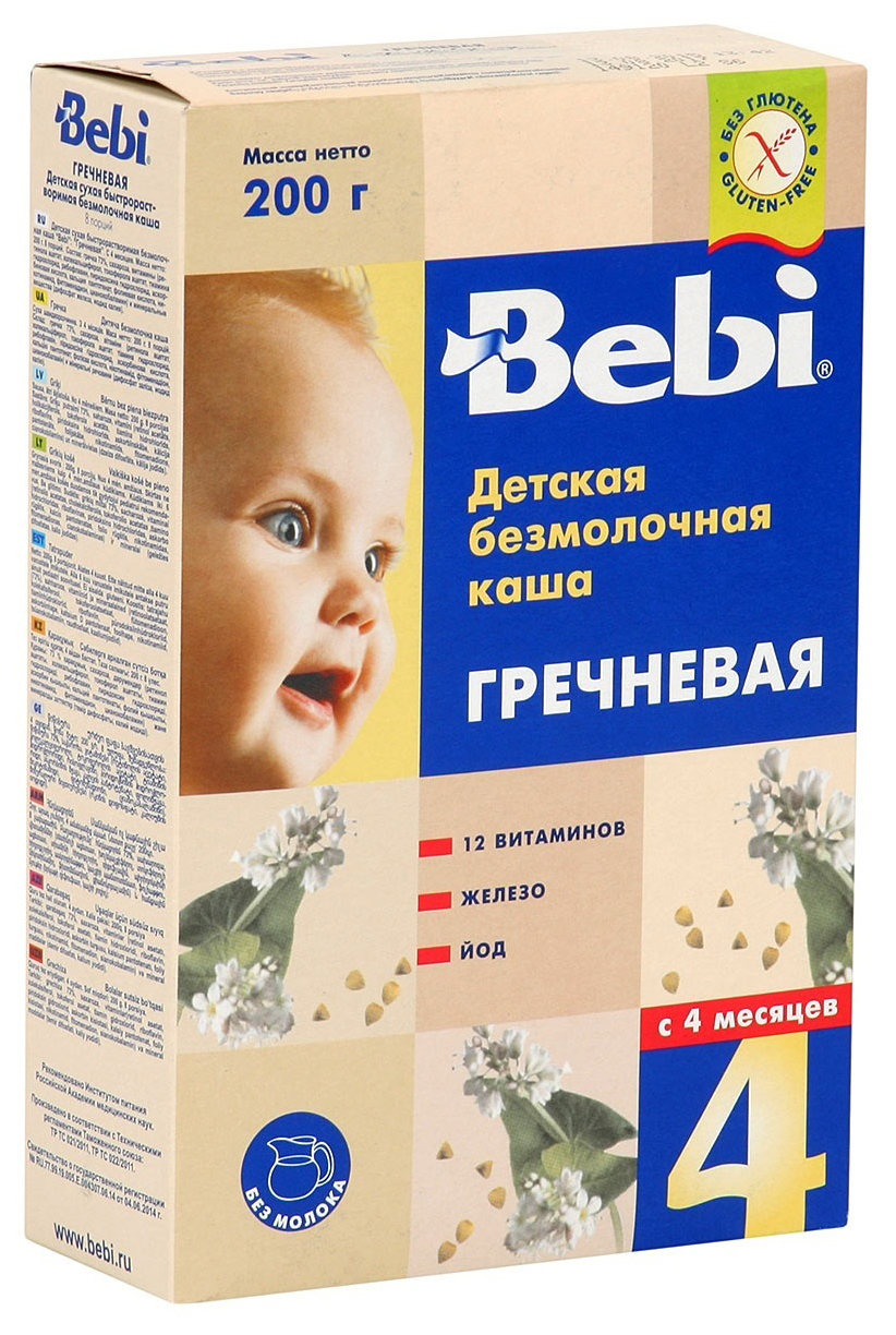 Каша bebi premium с 4 месяцев