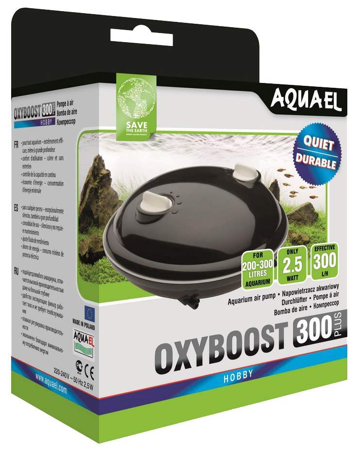 Компрессор для аквариума Aquael Oxyboost 300 plus двуканальный, 300 л/час