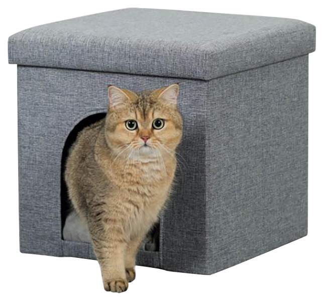 Домик для кошек TRIXIE Alois, серый, 40x38x38см