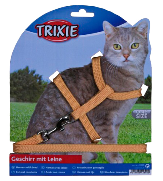 Шлейка для кошек TRIXIE Cat Harness обхват 22-42 см, в ассортименте