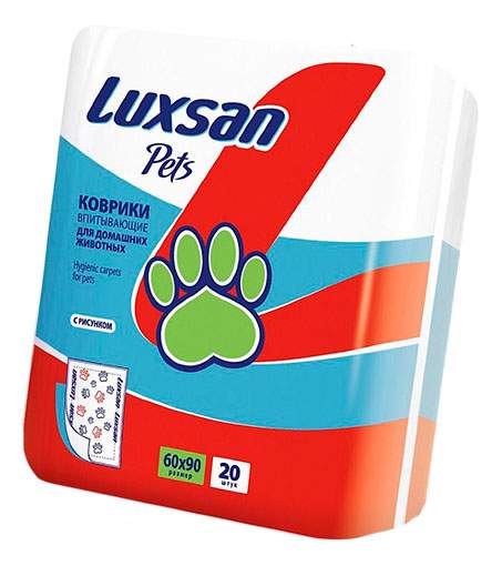 Пеленки для кошек и собак одноразовые LUXSAN Premium 90 x 60 см, 20 шт