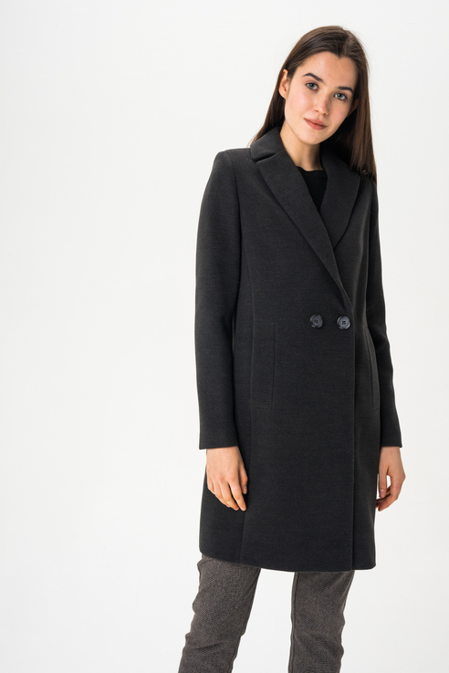 Пальто женское ElectraStyle 3-6061-128 черное 44 RU