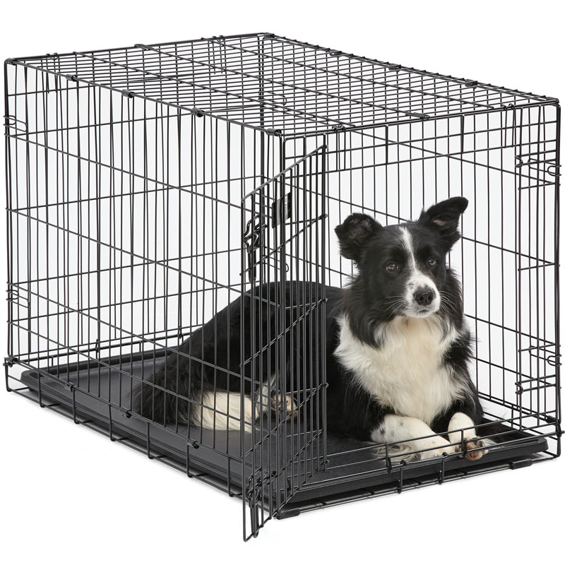 Клетка для собак MidWest iCrate, черная, 76х48х53 см