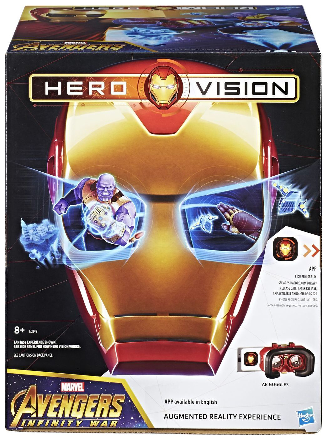 Маска Hasbro Avengers E0849 дополненной реальности