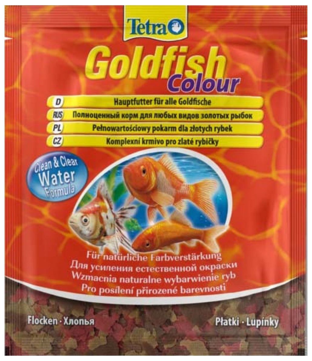 Корм для золотых рыбок Tetra Goldfish Colour, для улучшения окраса, хлопья, 12 г
