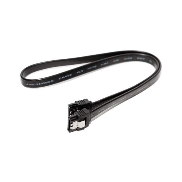 Кабель Atcom SATA 3.0 7 pin-SATA 7 pin, M-M 0,5м Black/White (AT7126)