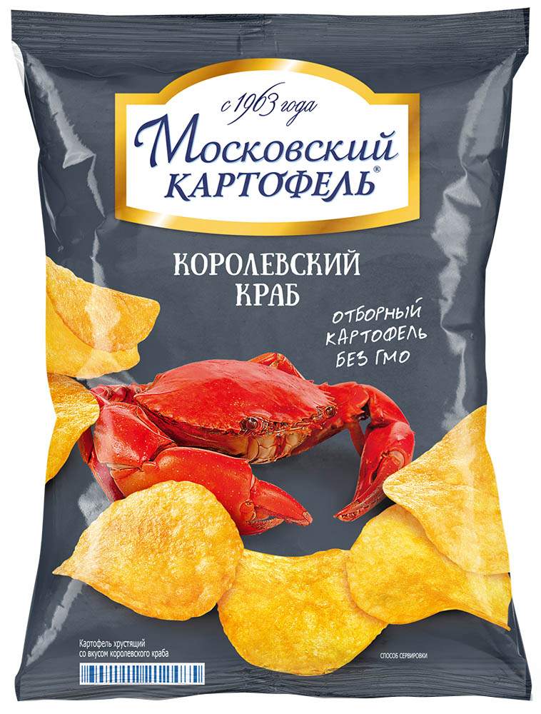 Купить чипсы картофельные Московский картофель королевский краб 60 г, цены на Мегамаркет | Артикул: 600000386658