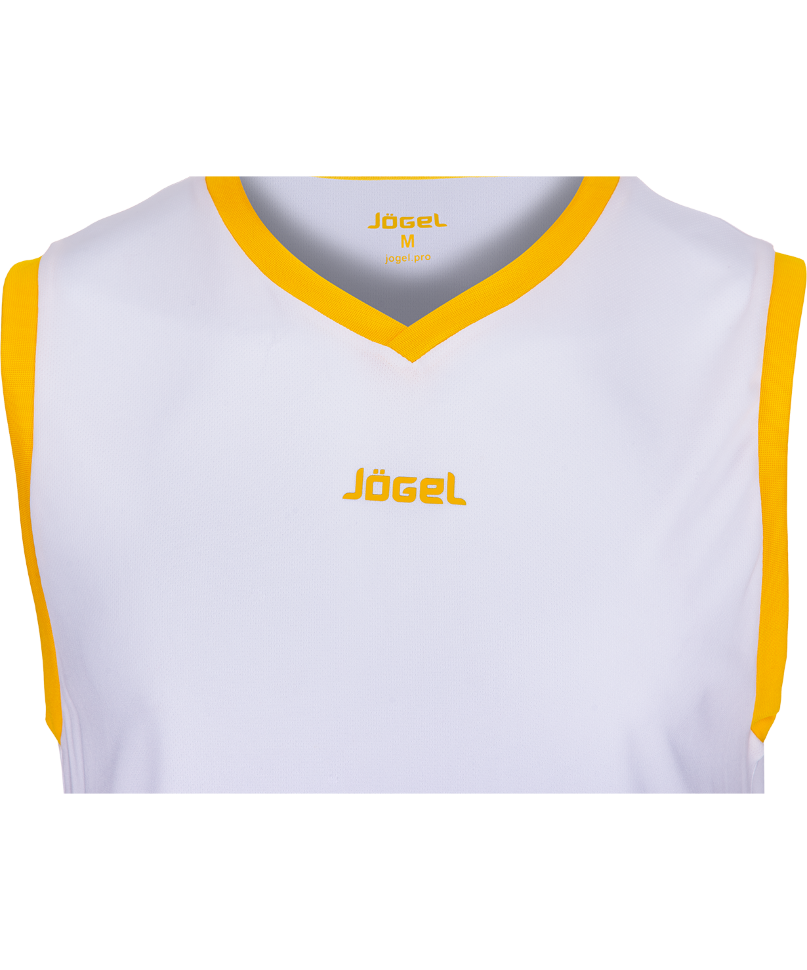 Майка Jogel JBT-1020-014, белый/желтый, XS INT