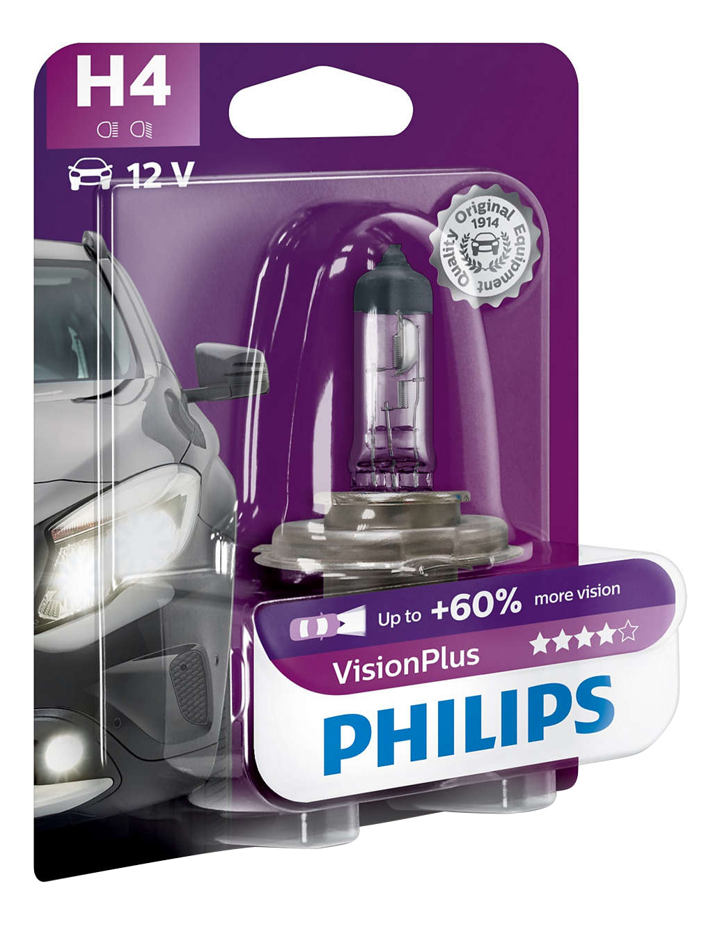 Лампа галогенная PHILIPS VisionPlus 60W p43t-38 12342VPB1