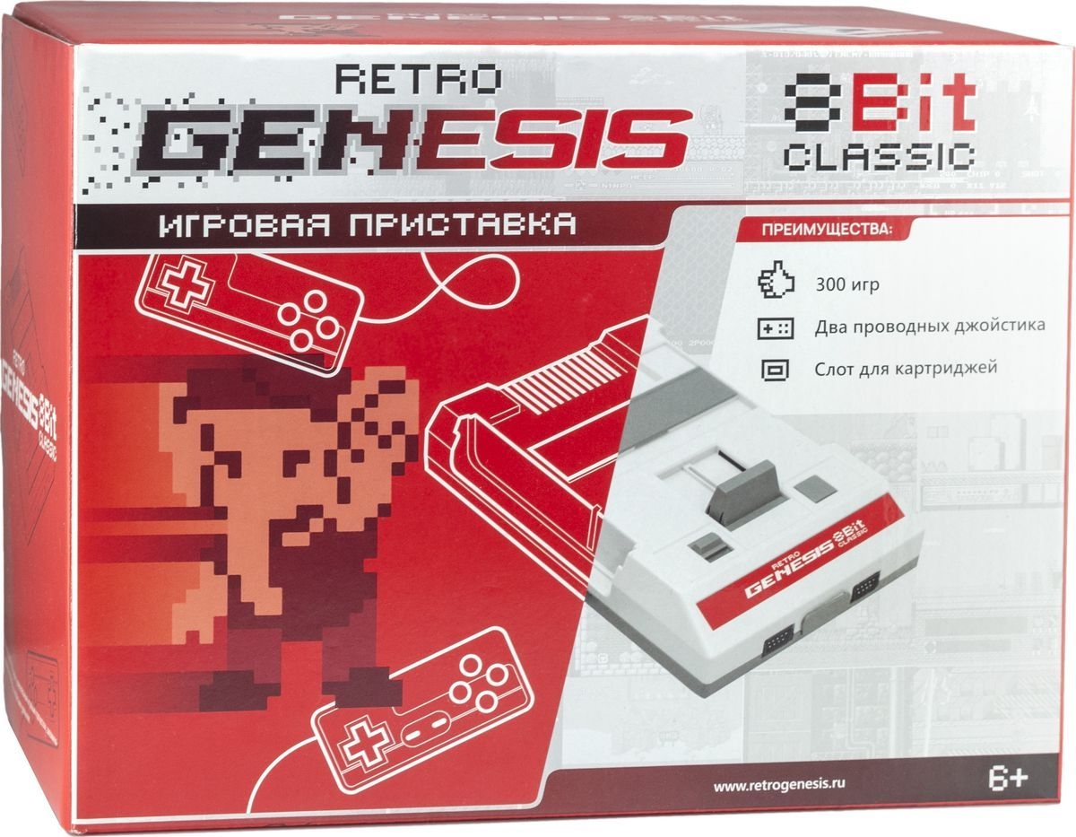 Игровая приставка Retro Genesis 8 Bit Classic + 300 игр, купить в Москве,  цены в интернет-магазинах на Мегамаркет