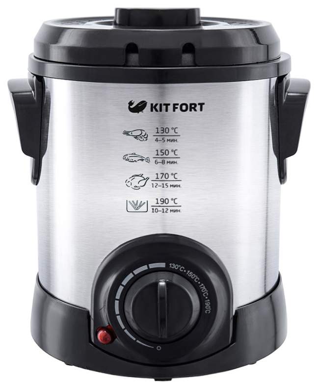 Фритюрница Kitfort KT-2009 серебристый - купить в kitfort.ru, цена на Мегамаркет