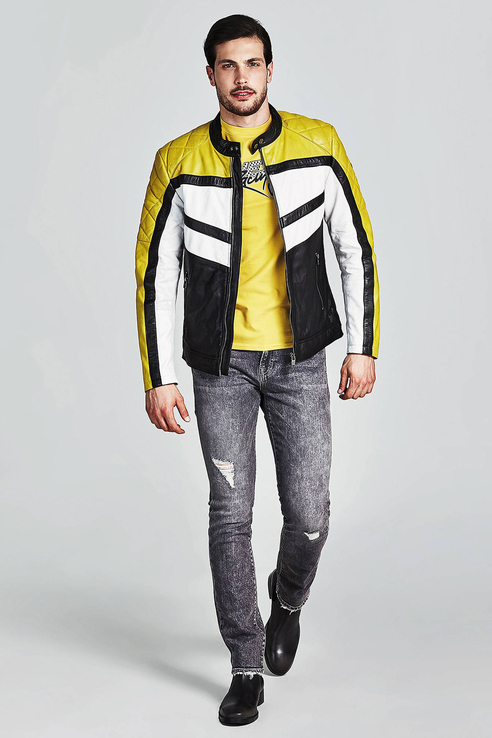 guess belted padded jacket