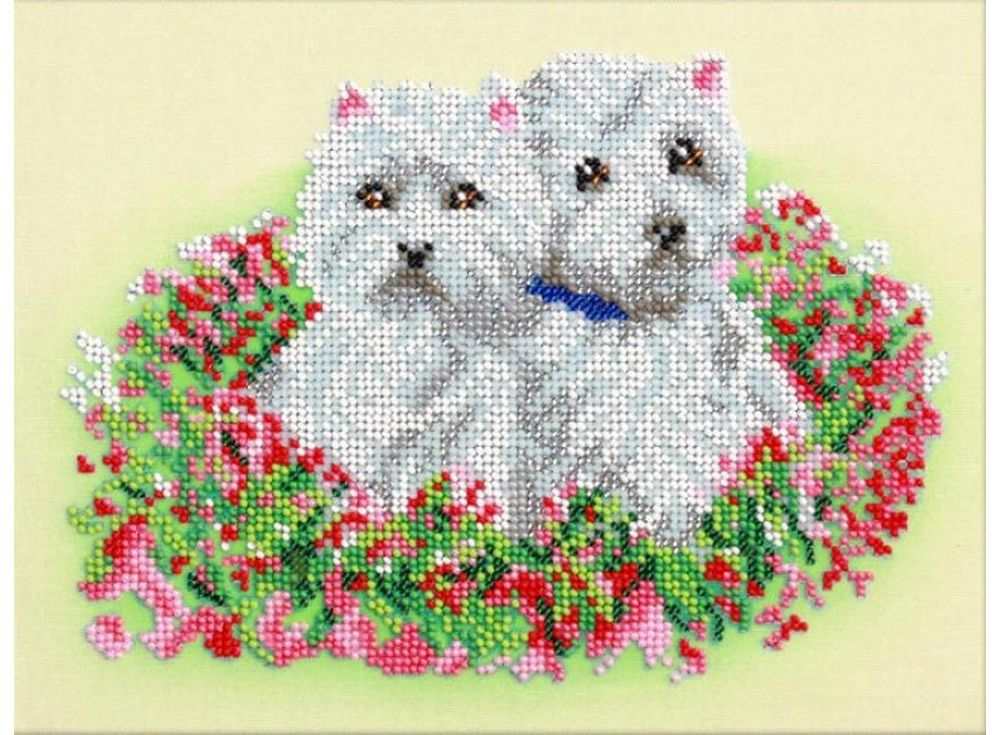 Картины бисером собаки