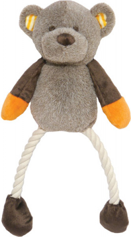 Мягкая игрушка для собак Rosewood Mr Twister Teddy Twister, серая, 40 см