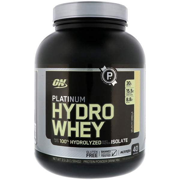 Протеин Optimum Nutrition Platinum HydroWhey, 1590 г, velocity vanilla - купить в Москве, цены на Мегамаркет | 100024901059