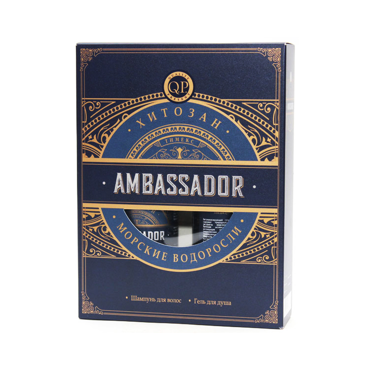 Ambassador отзывы. Q.P. Ambassador пн №1120 (шампунь для волос 250мл+ гель для душа 250мл), 10шт. Подарочный набор №1120 Ambassador. Шампунь q.p. Ambassador Dark. Шампунь Амбассадор мужской.