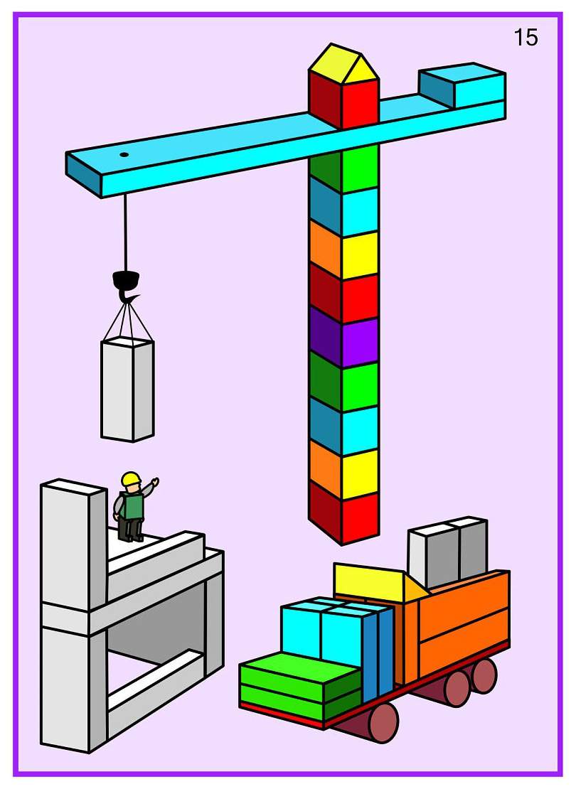 Подъемный кран лего схема