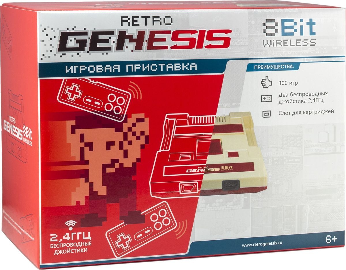 Игровая приставка Retro Genesis 8 Bit Wireless Li-ion + 300 игр –  характеристики на Мегамаркет