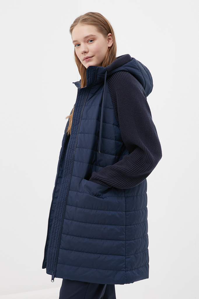 Пальто женское Finn Flare FBC13013 синее XL
