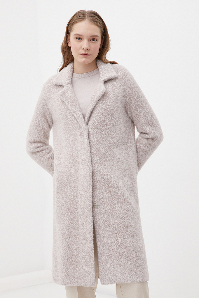 Пальто женское Finn Flare FBC11126 розовое XL