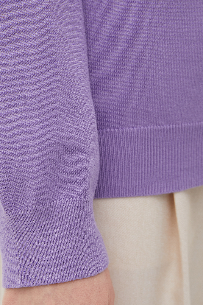 Пуловер женский Finn Flare BAS-10120 фиолетовый XS
