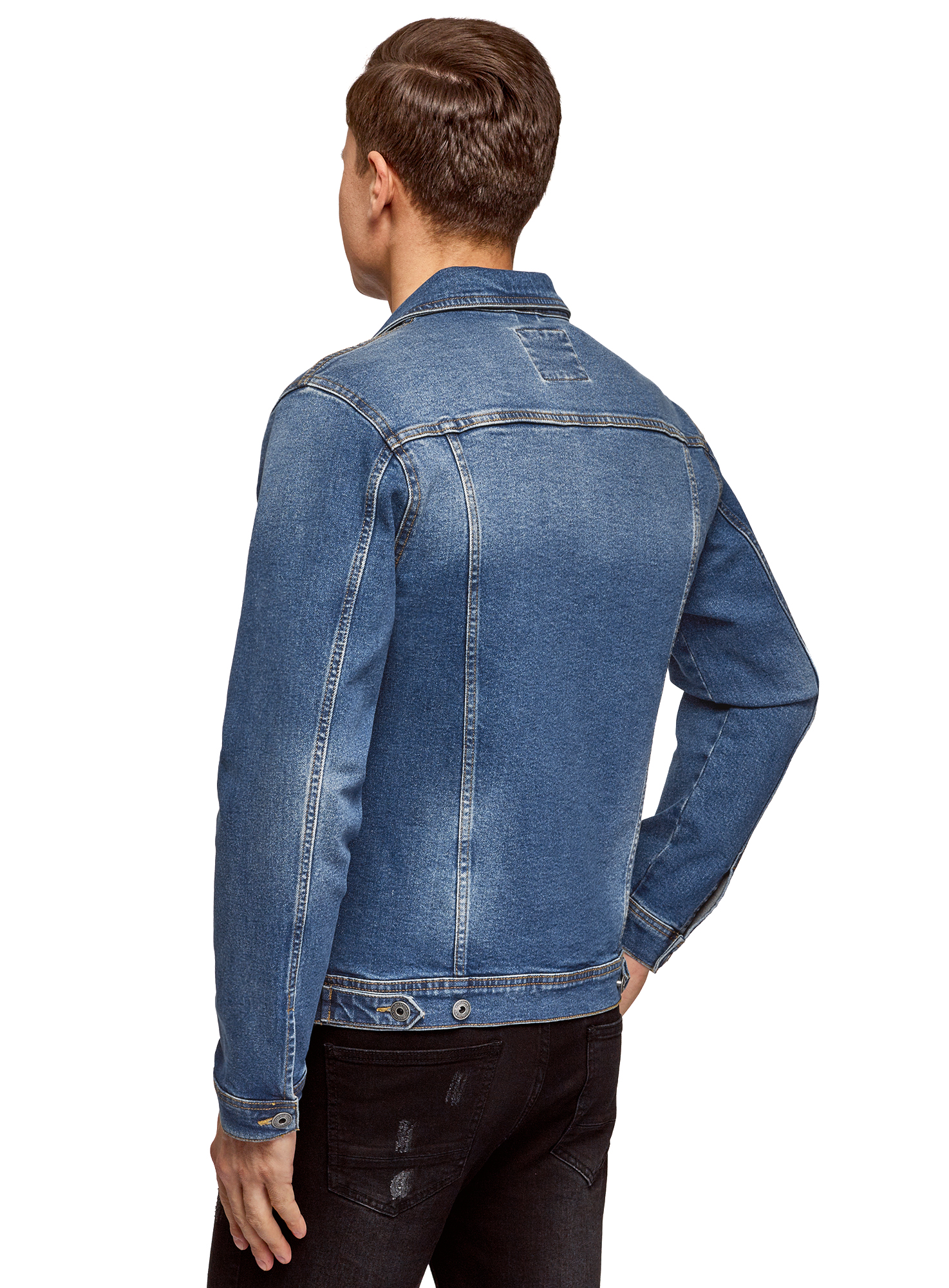 Джинсовая куртка мужская oodji 6L300010M синяя XL