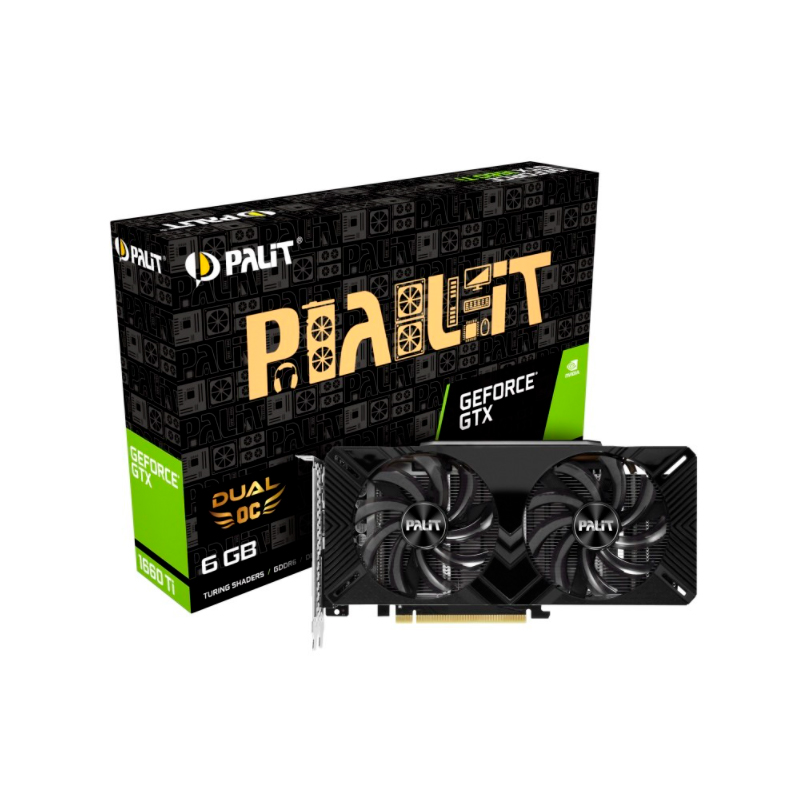 Видеокарта Palit NVIDIA GeForce GTX 1660 Ti DUAL OC (NE6166TS18J9-1160C) - купить в АЛЕВИТ, цена на Мегамаркет